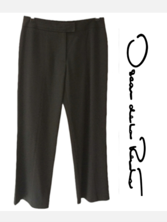 Oscar de la Renta Pants - Oscar de la Renta Vintage Black Wool Blend Dress Pants Sz 8P